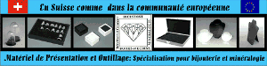 Ricestone Genève. Matériel  et outils professionnel pour collectionneurs. Boîtes, écrins, présentoirs, accessoires d'étalage pour bijoux, antiquité, minéraux, fossile, gemme, météorite, monnaie. Rangement de collections